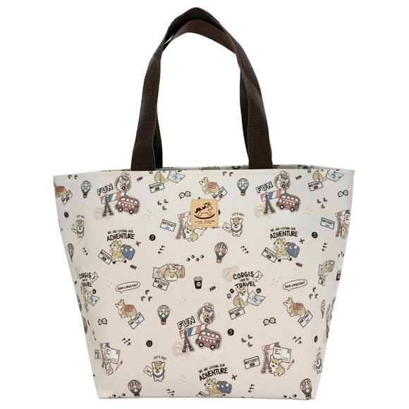 Waterproof Corgi Large Travel Tote Shoulder Bag - Picture 1 of 11